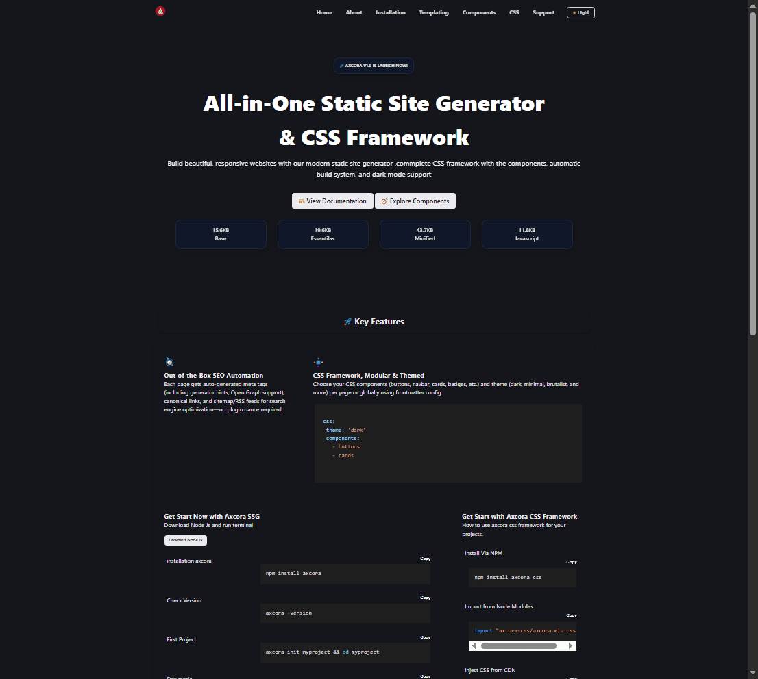Axcora Minimal Themes