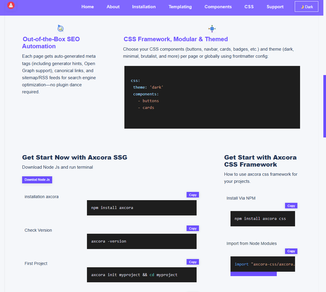 Axcora StartUp Themes